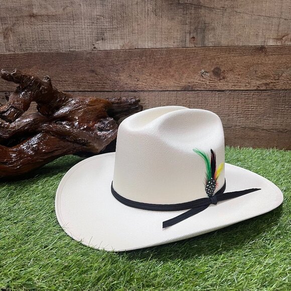 Men's Western Cowboy 100x Carin Style Feather Hat Handmade in Mexico